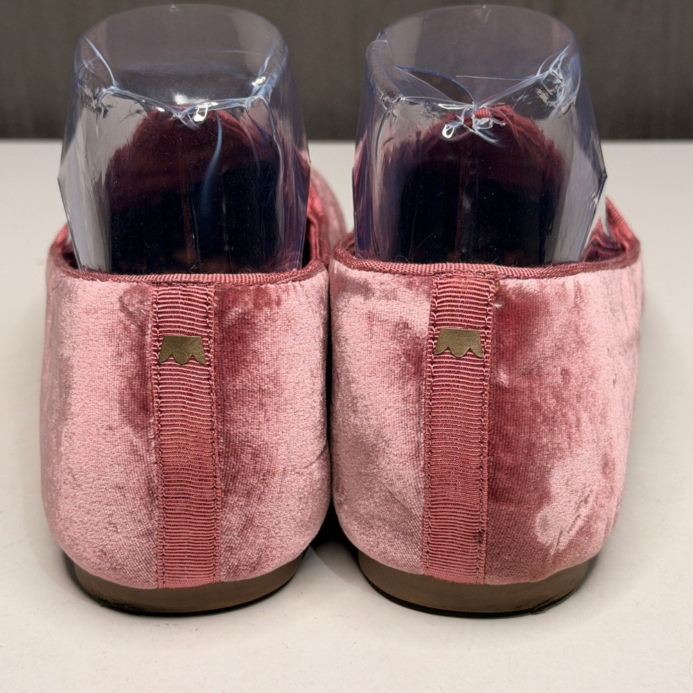 Birdies The Starling Loafers Womens Sz 7.5 Raspberry Pink Velvet Flat Slip On - Picture 5 of 11